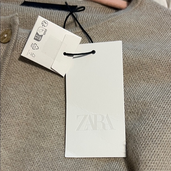 Zara Wool Button-Down Tie Waist Top - Picture 5 of 5